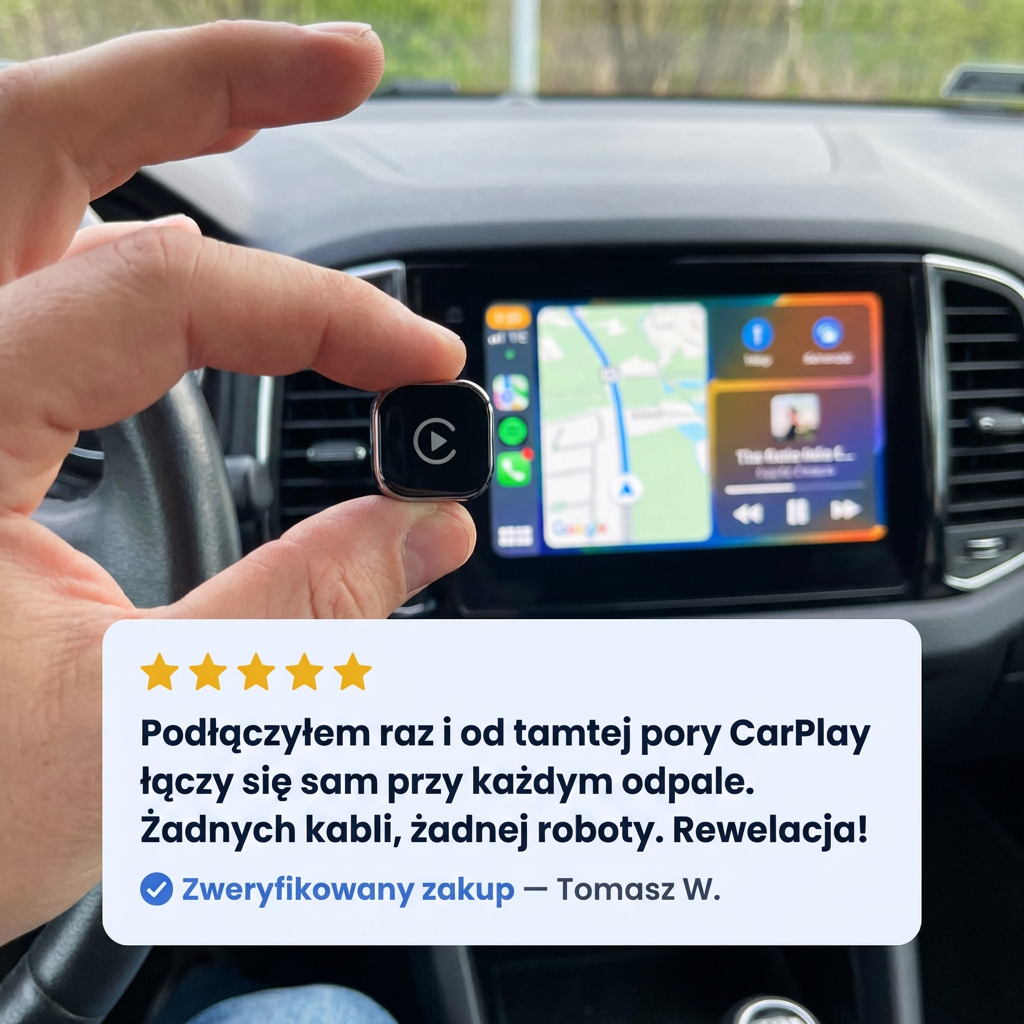Adapter CarPlay i Android Auto Bezprzewodowy 2w1 | DRIVLINK