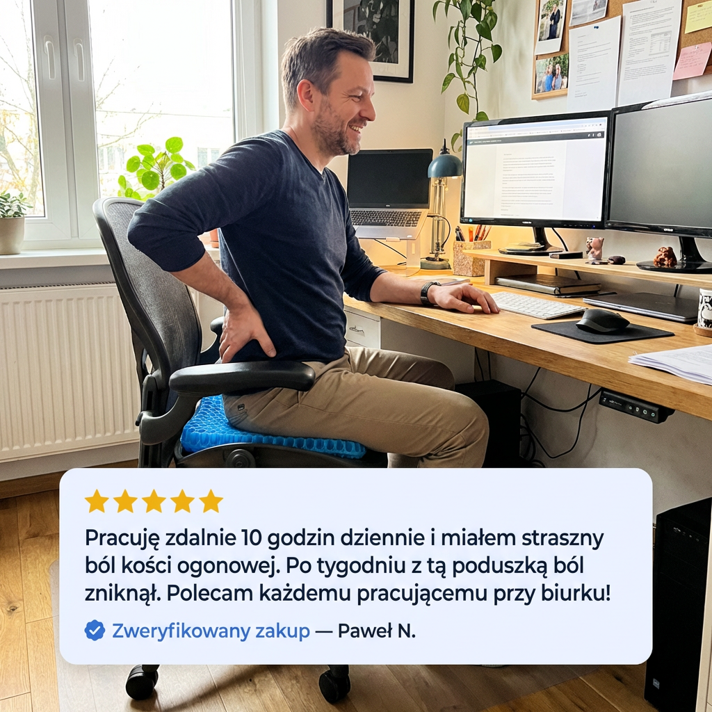 Poduszka Żelowa Plaster Miodu na Krzesło | GELHEX