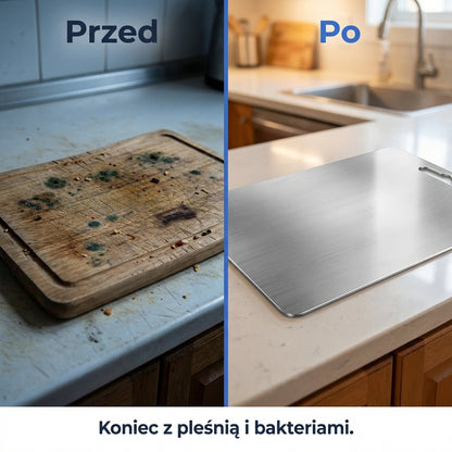 Obustronna Deska do Krojenia ze Stali Medycznej 316 | SLICEPURE