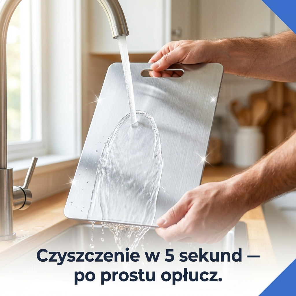 Obustronna Deska do Krojenia ze Stali Medycznej 316 | SLICEPURE