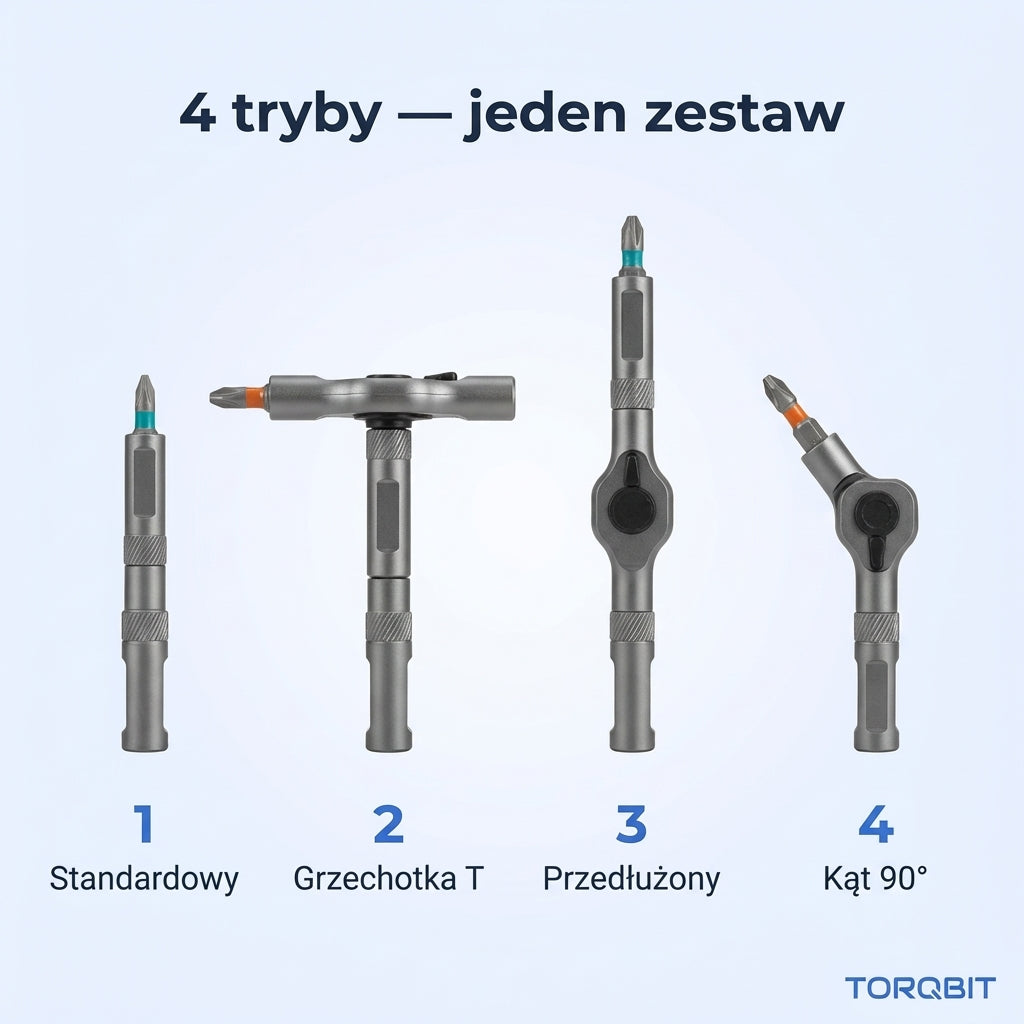 Magnetyczny Zestaw Wkrętaków 24w1 z Grzechotką T | TORQBIT