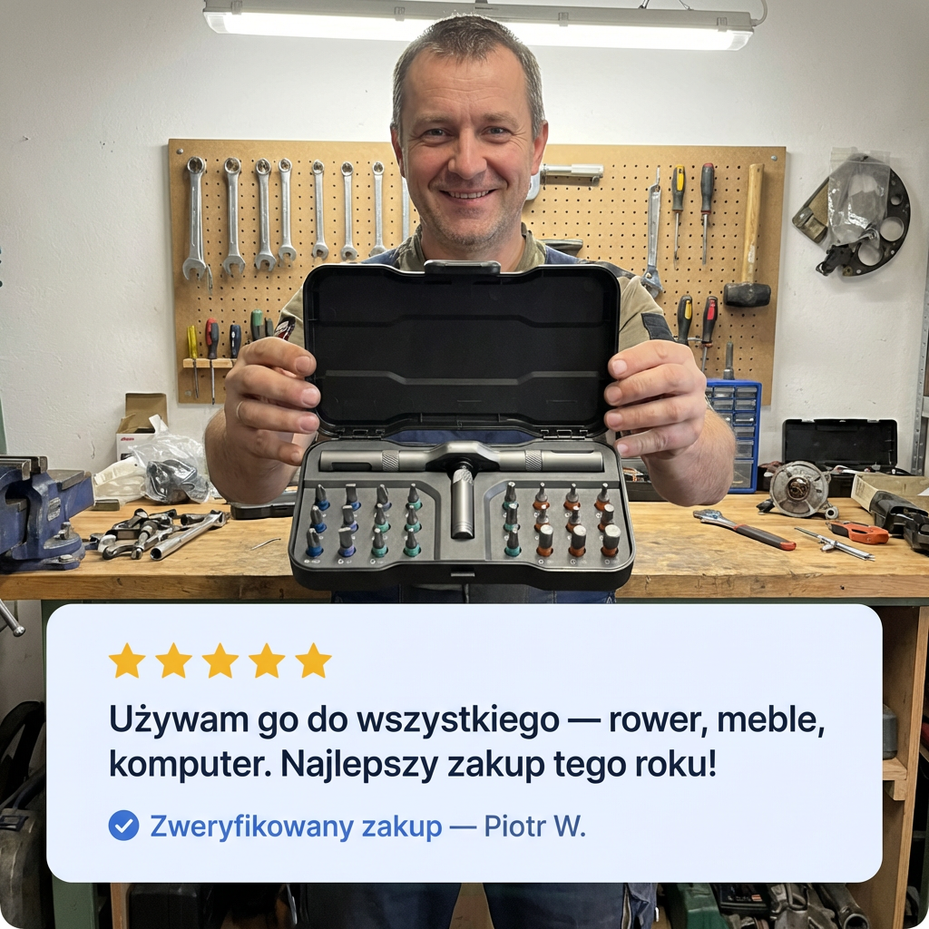 Magnetyczny Zestaw Wkrętaków 24w1 z Grzechotką T | TORQBIT