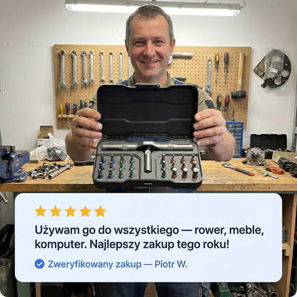 Magnetyczny Zestaw Wkrętaków 24w1 z Grzechotką T | TORQBIT