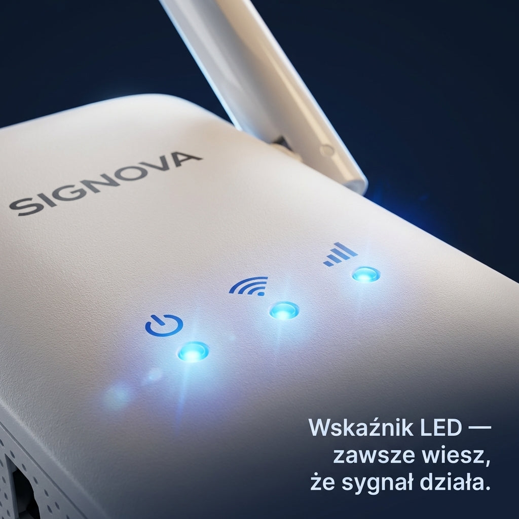 Wzmacniacz sygnału WiFi 1200Mbps z 4 Antenami | SIGNOVA