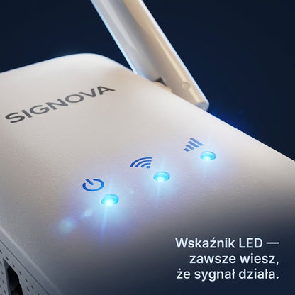 Wzmacniacz sygnału WiFi 1200Mbps z 4 Antenami | SIGNOVA
