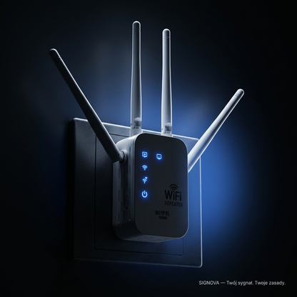 Wzmacniacz sygnału WiFi 1200Mbps z 4 Antenami | SIGNOVA