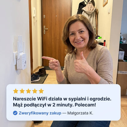 Wzmacniacz sygnału WiFi 1200Mbps z 4 Antenami | SIGNOVA