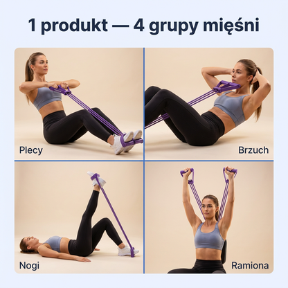 Guma Oporowa do Ćwiczeń z Pedałami 4-Rurowa | FLEXORA