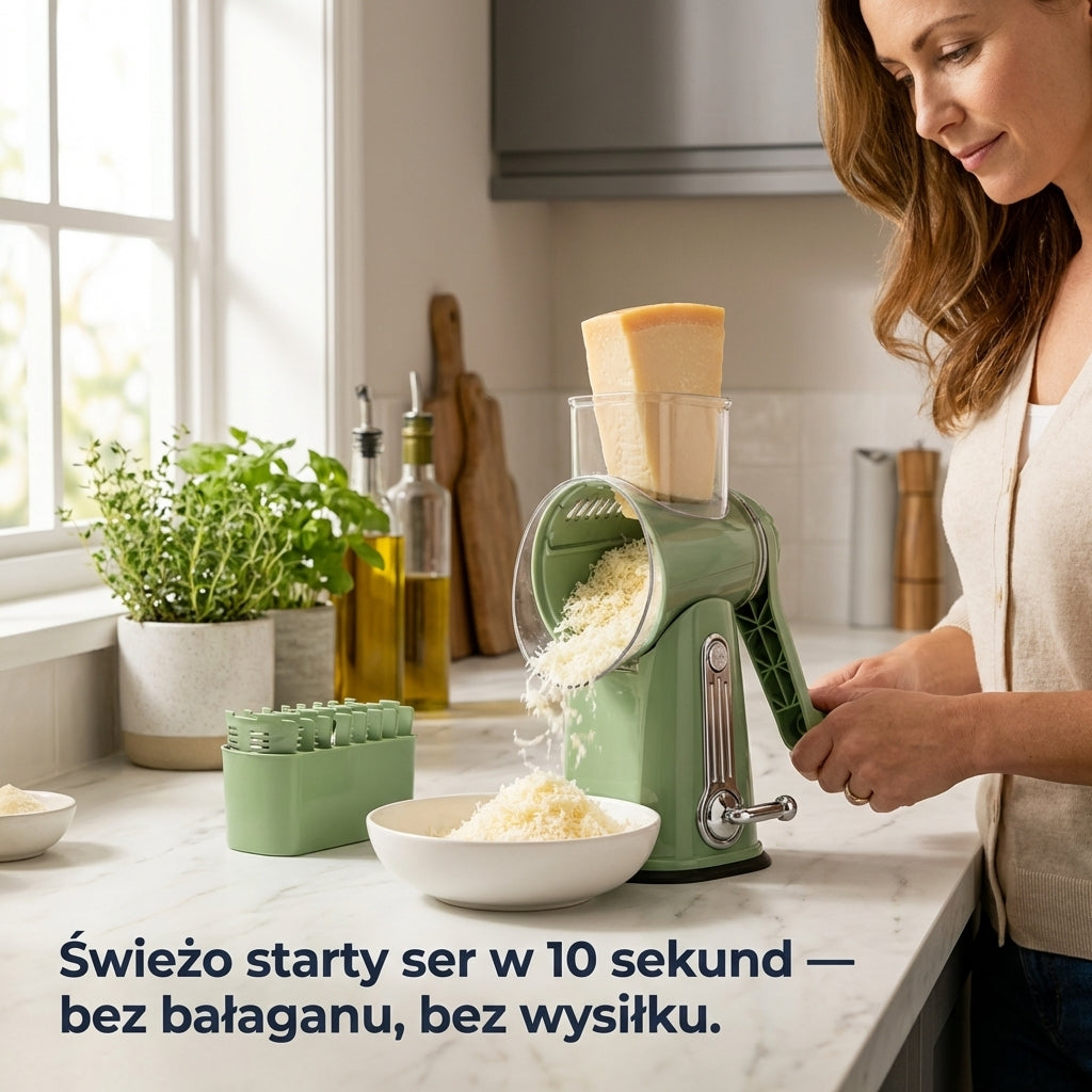 Tarka Obrotowa 5w1 do Warzyw i Sera | VELOCUT