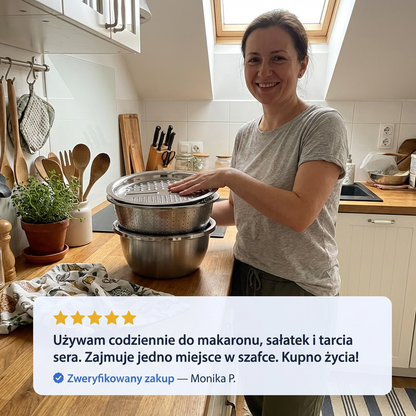 Miska Wielofunkcyjna 3w1 ze Stali Nierdzewnej | NESTEEL