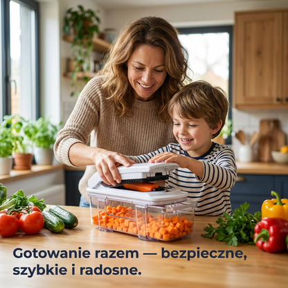 Wielofunkcyjna Siekaczka do Warzyw 14w1 z Pojemnikiem | CHOPMASTER