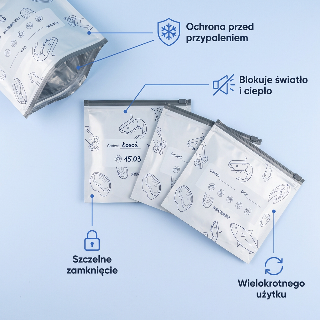 Torby Aluminiowe do Mrożenia i Przechowywania 30szt | FROSTPACK