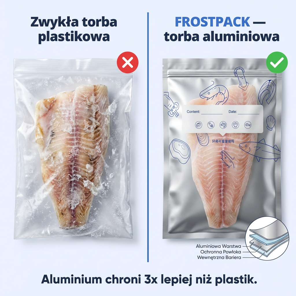 Torby Aluminiowe do Mrożenia i Przechowywania 30szt | FROSTPACK
