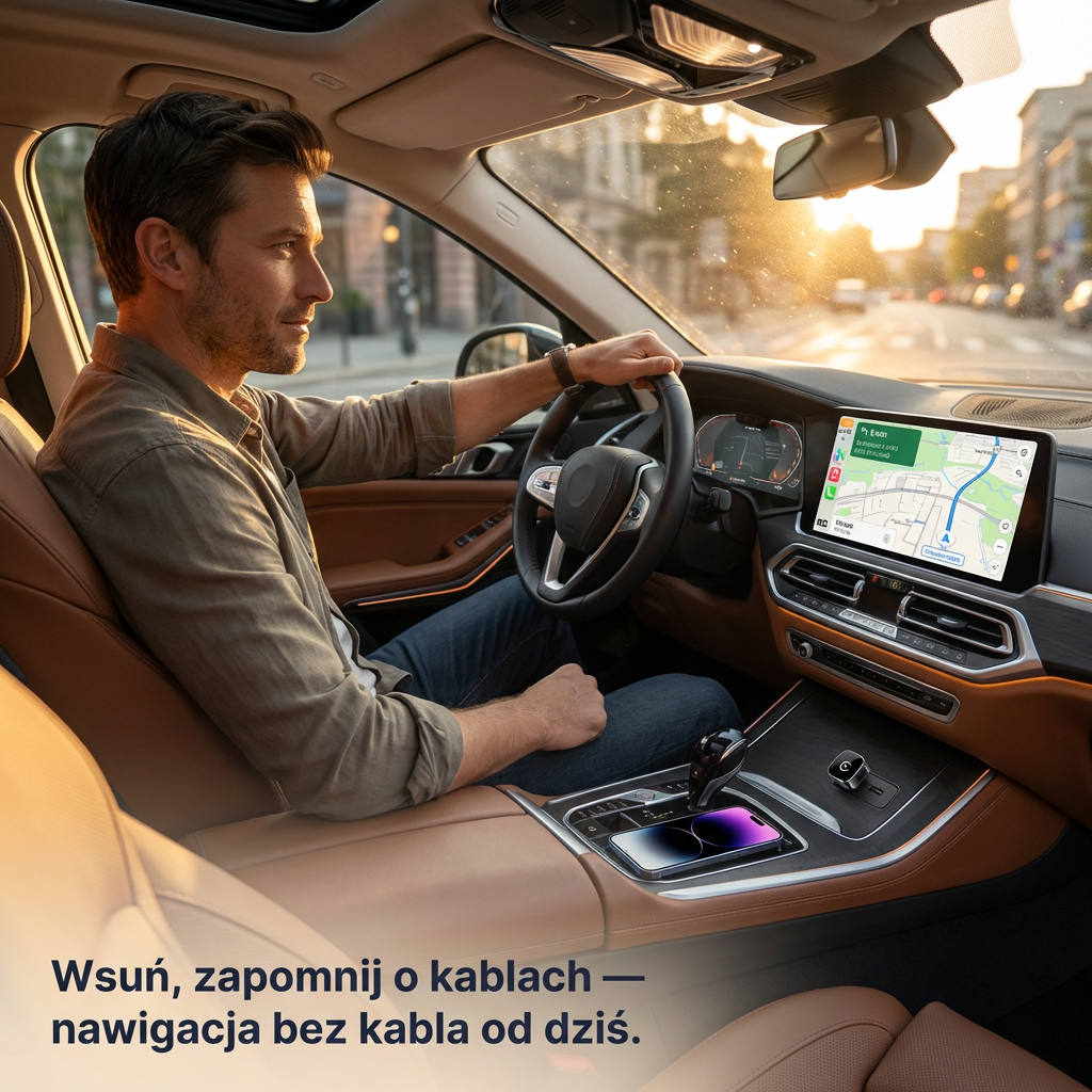 Adapter CarPlay i Android Auto Bezprzewodowy 2w1 | DRIVLINK