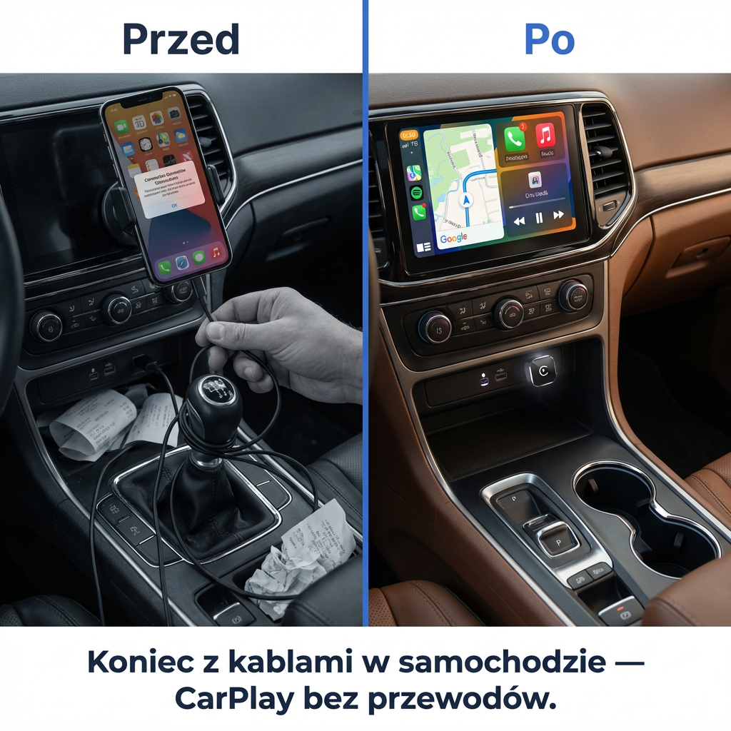 Adapter CarPlay i Android Auto Bezprzewodowy 2w1 | DRIVLINK