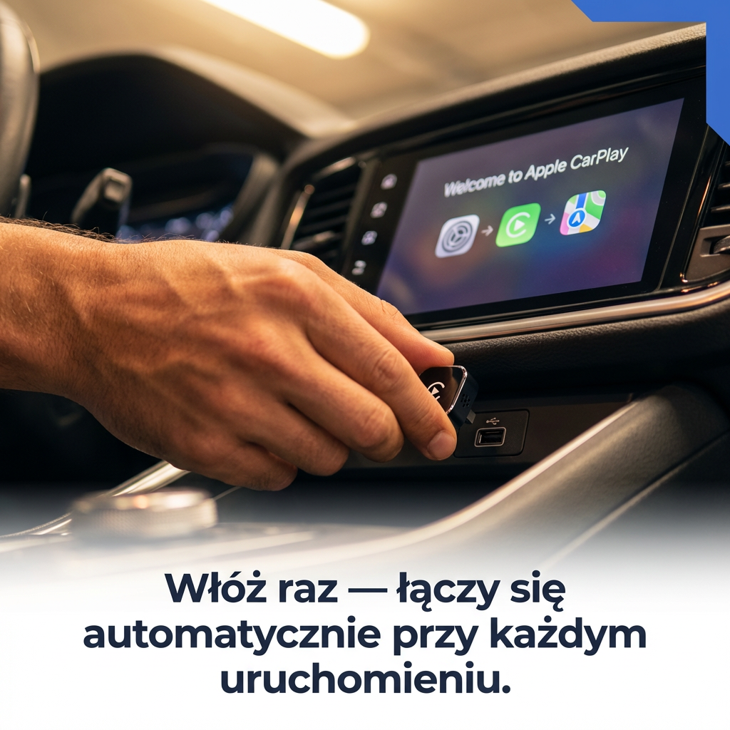 Adapter CarPlay i Android Auto Bezprzewodowy 2w1 | DRIVLINK