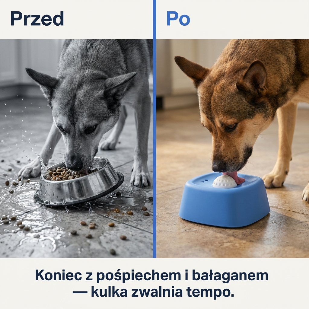 Miska Slow Feeder z Kulką dla Psa na Płynne Smakołyki | LICKBALL