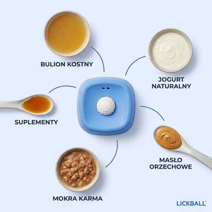 Miska Slow Feeder z Kulką dla Psa na Płynne Smakołyki | LICKBALL