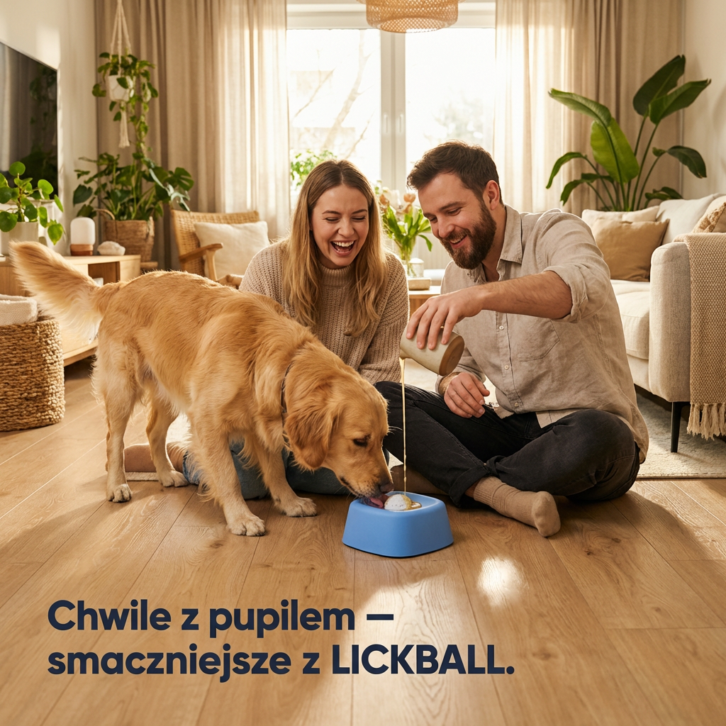Miska Slow Feeder z Kulką dla Psa na Płynne Smakołyki | LICKBALL