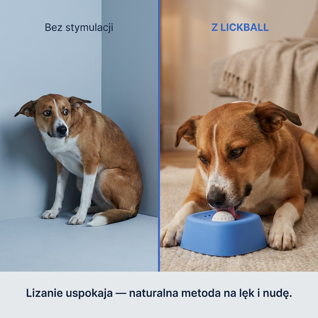 Miska Slow Feeder z Kulką dla Psa na Płynne Smakołyki | LICKBALL