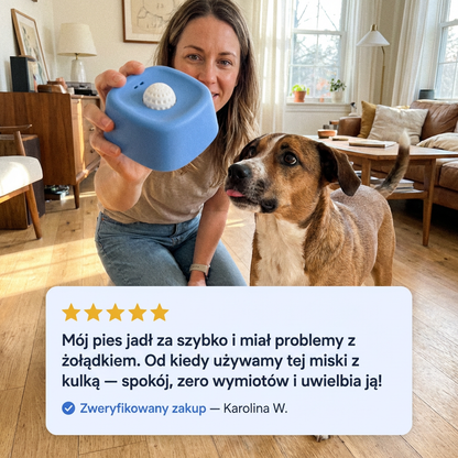 Miska Slow Feeder z Kulką dla Psa na Płynne Smakołyki | LICKBALL