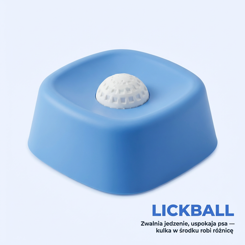 Miska Slow Feeder z Kulką dla Psa na Płynne Smakołyki | LICKBALL