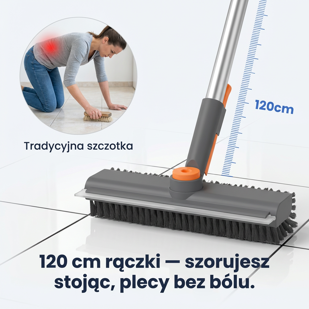 Szczotka do Szorowania Podłóg z Długą Rączką 360° | SCRUBBEX