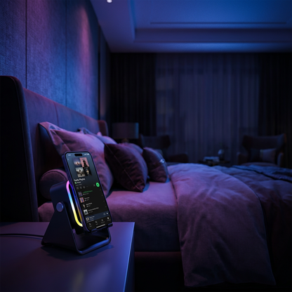Głośnik Indukcyjny 3w1 z Podstawką i Power Bankiem | SOUNDOCK