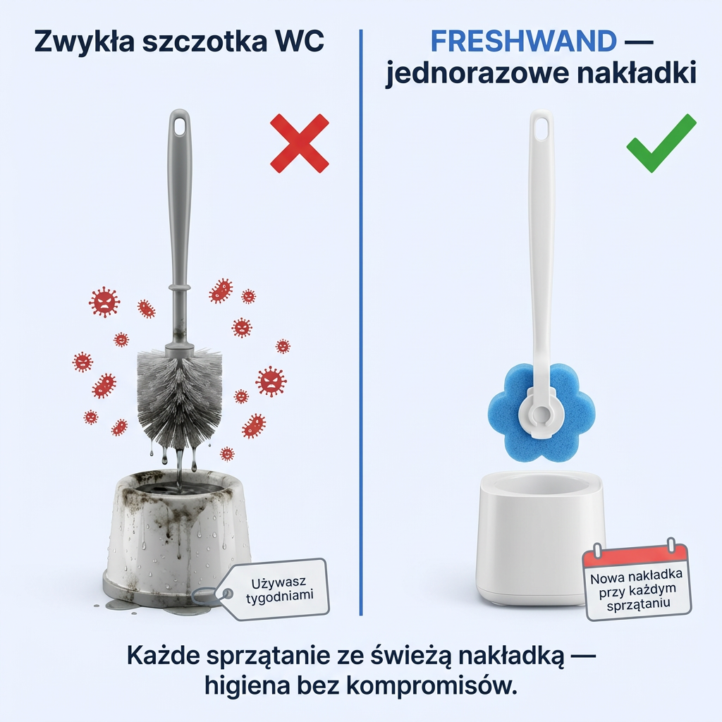 Szczotka WC z Jednorazowymi Nakładkami | FRESHWAND
