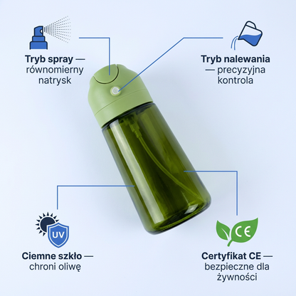 Butelka na Oliwę 2w1 Spray i Dozownik | OLIVEA