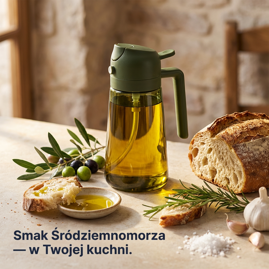 Butelka na Oliwę 2w1 Spray i Dozownik | OLIVEA