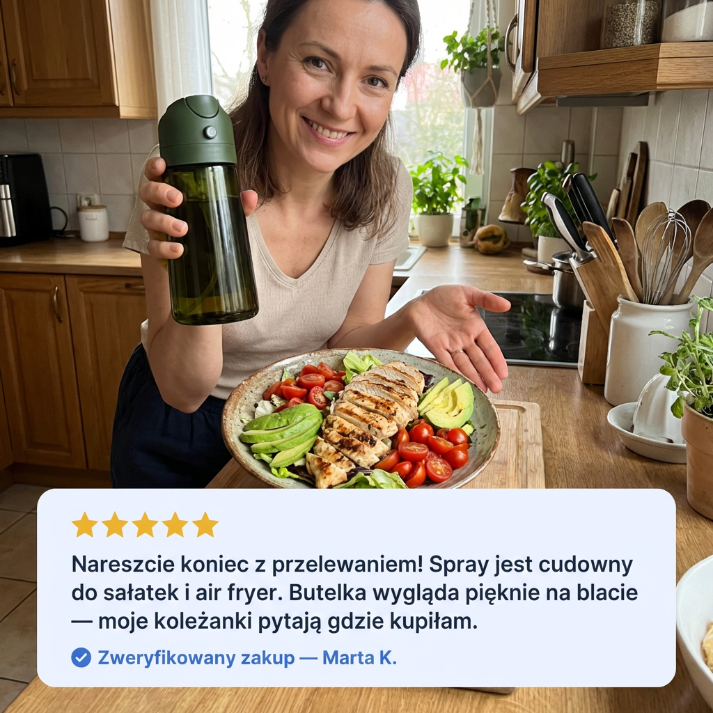 Butelka na Oliwę 2w1 Spray i Dozownik | OLIVEA