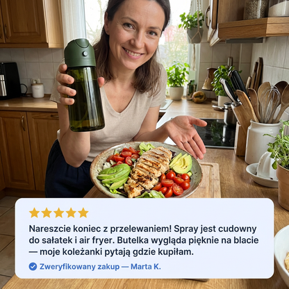 Butelka na Oliwę 2w1 Spray i Dozownik | OLIVEA