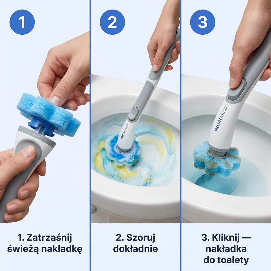 Szczotka WC z Jednorazowymi Nakładkami | FRESHWAND
