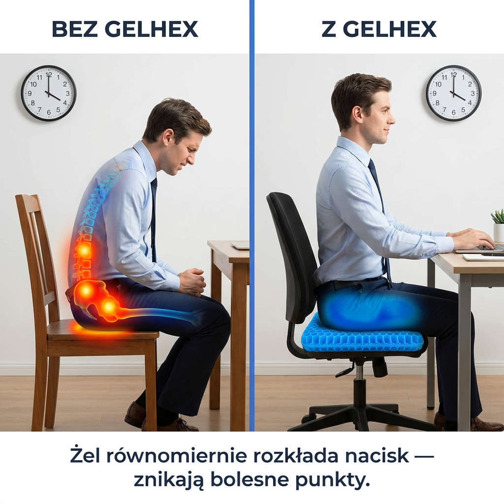 Poduszka Żelowa Plaster Miodu na Krzesło | GELHEX