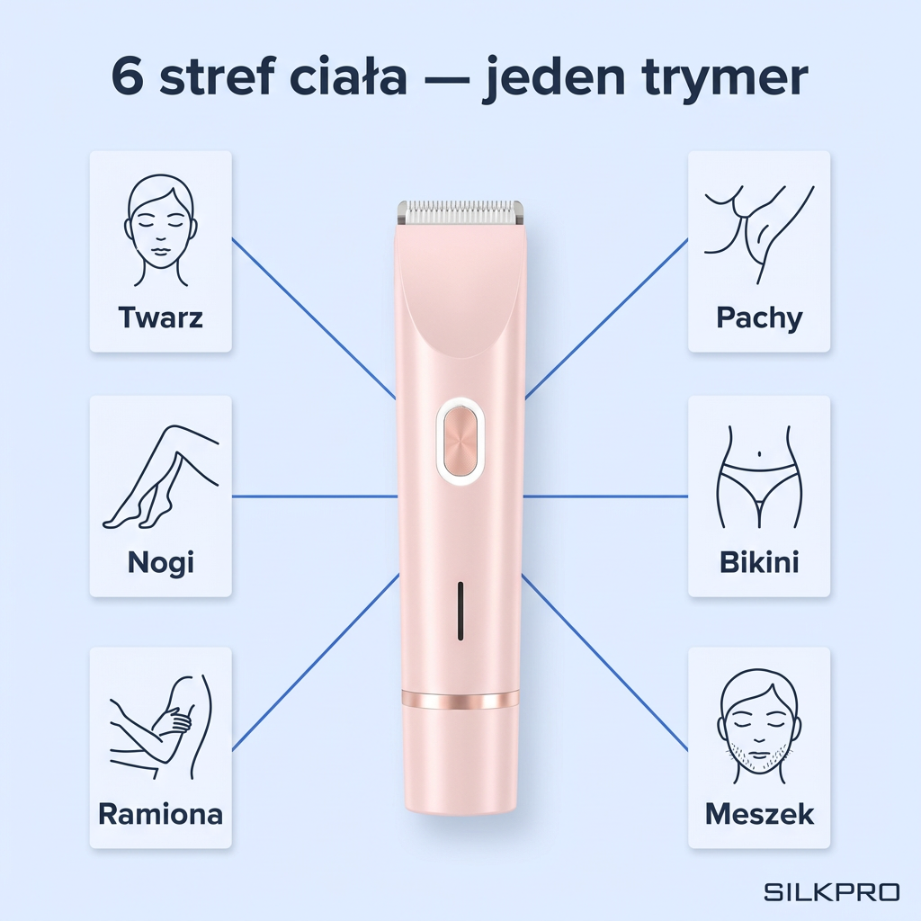Elektryczna Golarko-Trymer 2w1 dla Kobiet IPX7 | SILKPRO