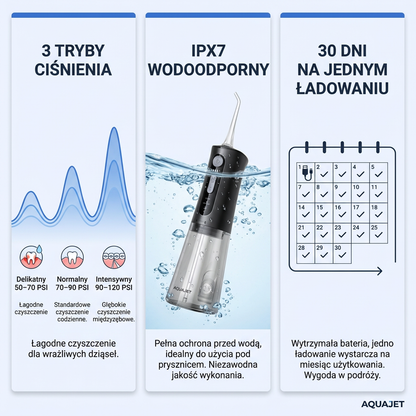 Irygator Dentystyczny Bezprzewodowy 6w1 | AQUAJET