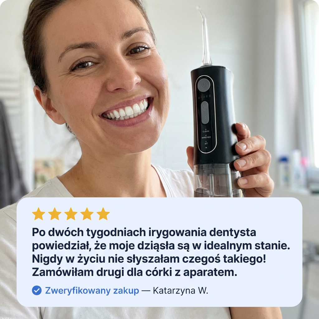 Irygator Dentystyczny Bezprzewodowy 6w1 | AQUAJET
