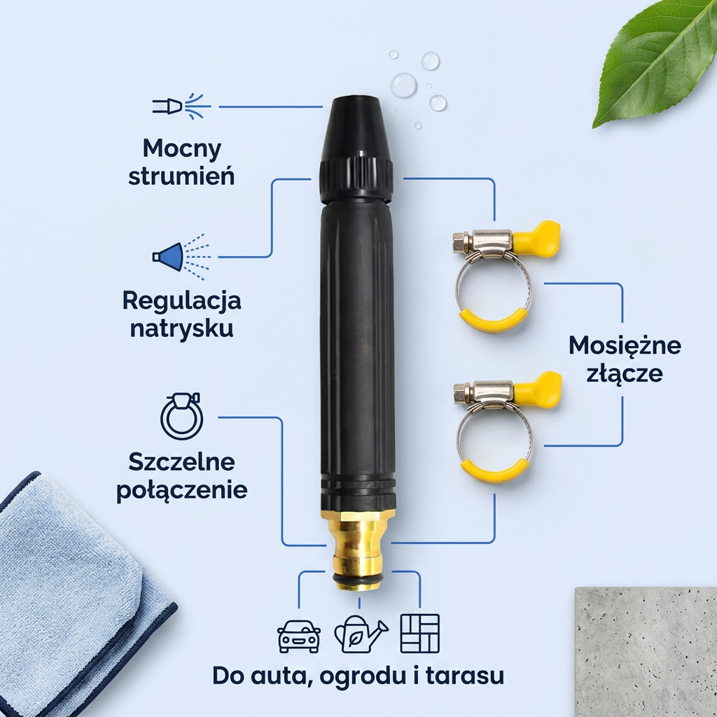 Dysza Ciśnieniowa do Węża Ogrodowego | HYDROJET
